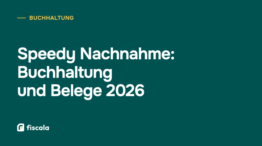 Speedy Nachnahme: Buchhaltung und Belege 2026