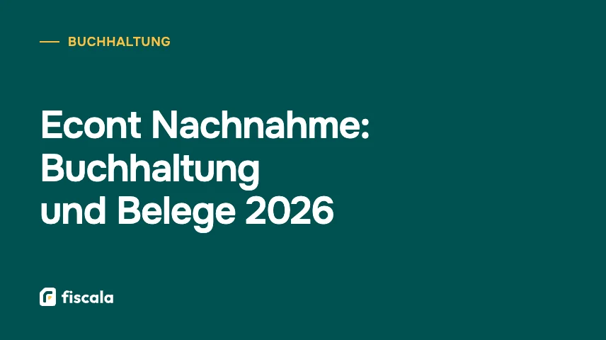 Econt Nachnahme: Buchhaltung und Belege 2026
