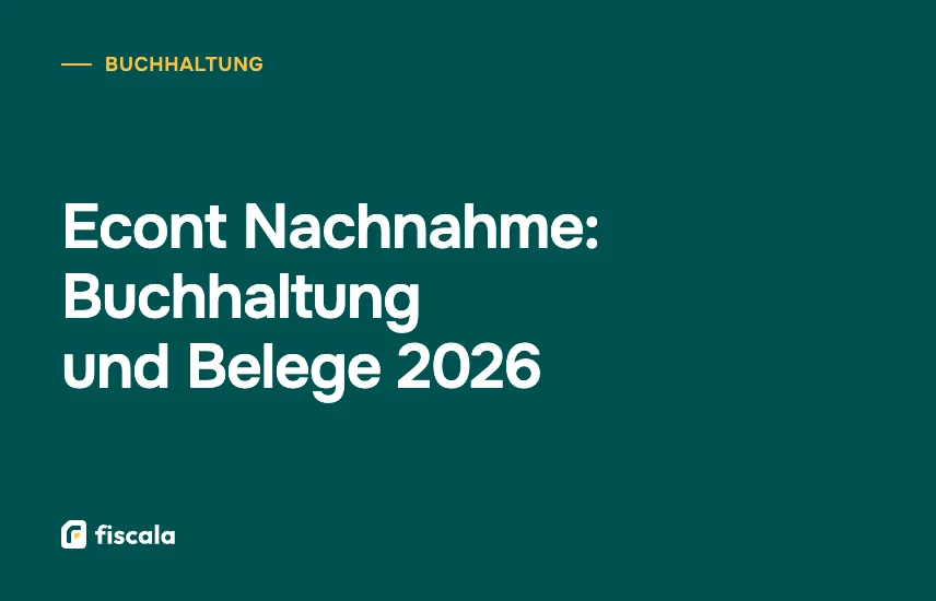 Econt Nachnahme: Buchhaltung und Belege 2026