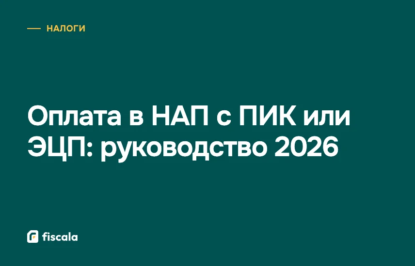 Оплата в НАП с ПИК или ЭЦП: руководство 2026
