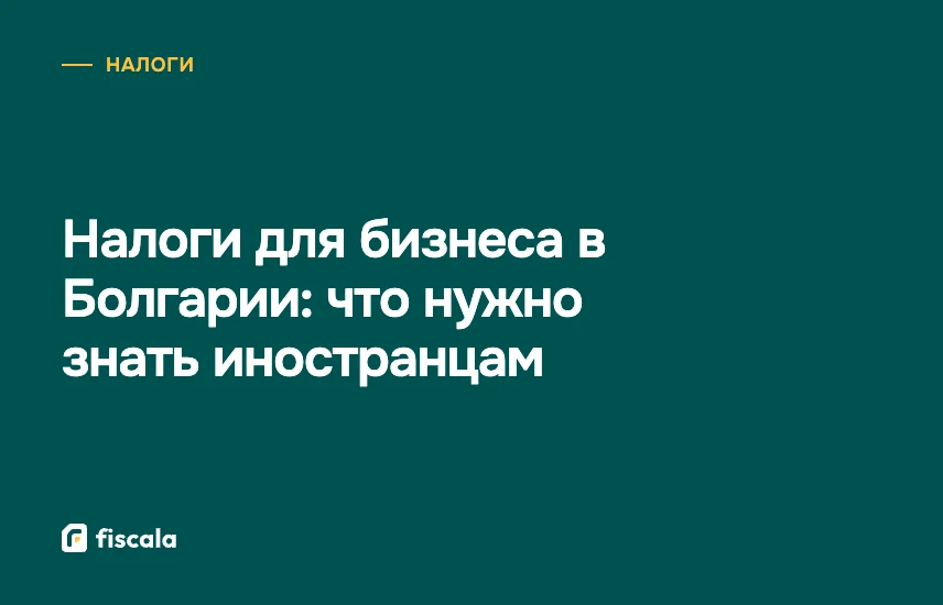 Налоги для бизнеса в Болгарии: что нужно знать иностранцам